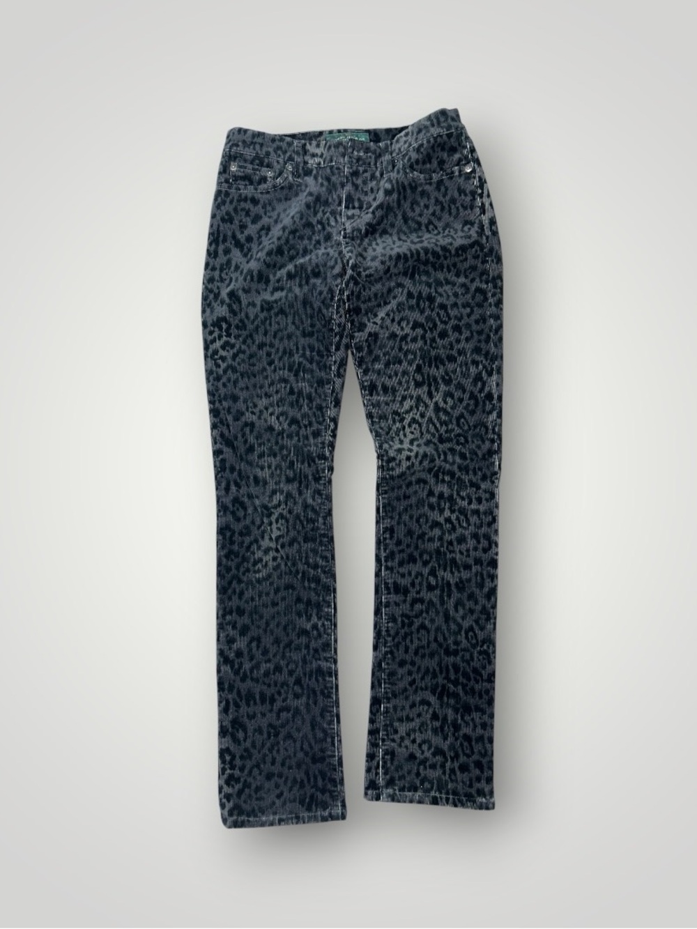 Ralph Lauren Black Leopard-Print Jeans